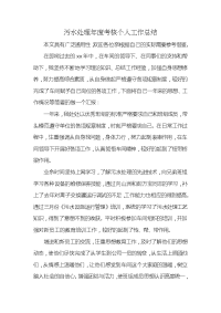 污水处理年度考核个人工作总结