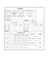 小升初简历模板