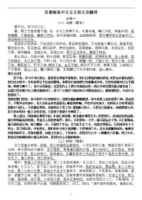 苏教版高中文言文必修一——必修五原文及翻译