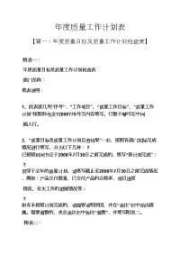 年度质量工作计划表.docx