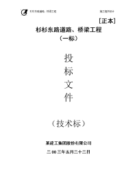 某市杉杉东路道路、桥梁施工组织设计