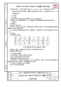 《工程施工土建监理建筑监理资料》CFG桩施工技术交底