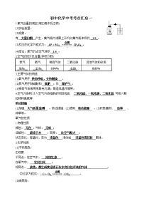 初中化学中考考点汇总一