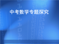 中考数学专题复习总结课件：分类讨论