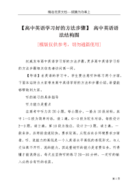 【高中英语学习好的方法步骤】 高中英语语法结构图(共4页)