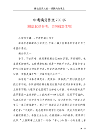 中考满分作文700字(共18页)