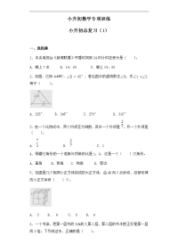 小升初数学知识专项训练-小升初总复习（一）