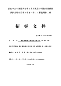 重庆市大宁河防洪治理工程巫溪县宁河街道河段防洪护岸综合