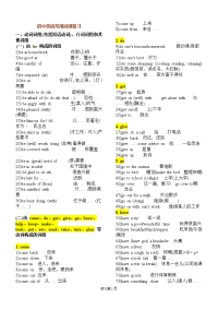 初中英语常用介词短语搭配