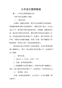 小学语文教师教案