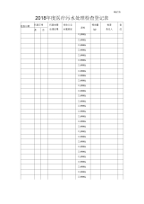 2018年度医疗污水处理检查登记表