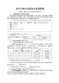 初中生物中考图表分析题集锦