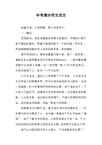 中考满分作文范文.docx