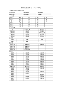 初中化学式练习及答案解析