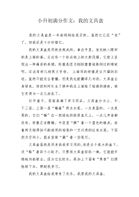 小升初满分作文：我的文具盒.docx