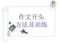 作文开头讲解zha