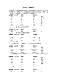 初中英语不规则动词表