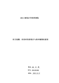 2011级统计学科研训练