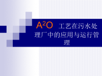 《污水处理培训知识资料》A2O工艺