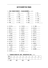 初中语文错别字练习精选