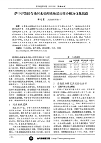 萨中开发区含油污水处理系统适应性分析及优化思路