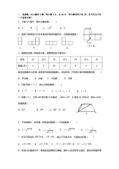 初中数学中考模拟题及答案