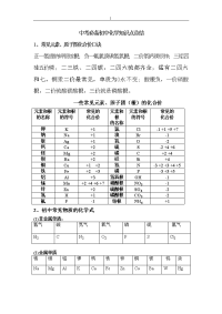 中考-必备最全整理初中化学重点