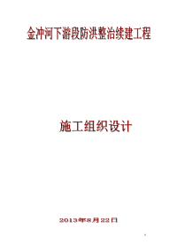 金冲河下游段防洪整治续建工程施工组织设计方案