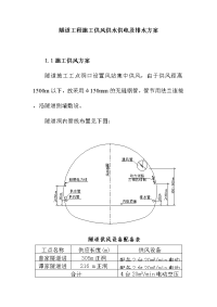 隧道工程施工供风供水供电及排水方案