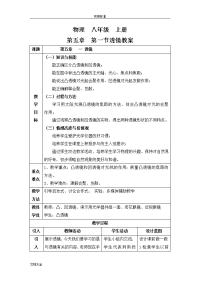 新人教版初中物理5.1透镜教案设计