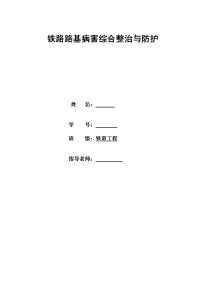 铁路路基病害综合整治与防护