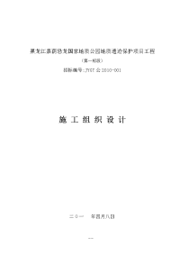 地质遗迹保护项目工程施工组织设计