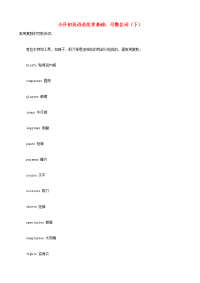 小升初英语语法零基础 可数名词（下）