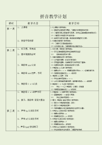 学前班拼音识字教学计划