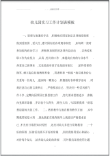 幼儿园实习精品工作计划表模板.pdf