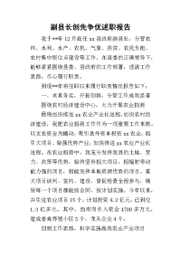 副县长创先争优的述职报告