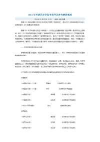 2011年考研历史学备考指导及参考教材推荐