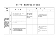 特种设备工作计划表