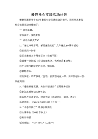 暑假计划 暑假计划100篇 暑假社会实践活动计划