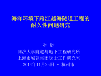 孙均.海洋环境下跨江越海隧道工程的耐久性问题研究