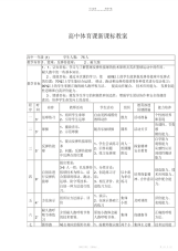 【教案】高中体育课新课标教案优秀教案