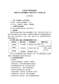 中等职业教育中餐烹饪专业指导性人才培养方案(征求意见稿)【优质】