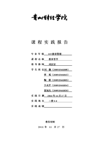 教育哲学实践报告