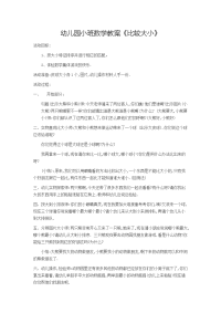 幼儿园小班数学教案《比较大小》