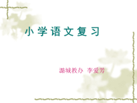 《浅谈小学语文复习》PPT课件