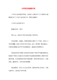 小升初口述自我介绍