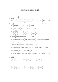 小学六级数学单元练习题