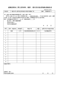 建筑给排水工程主要材料