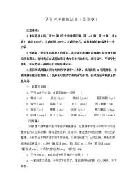 初中语文中考模拟试卷 含答案(13)