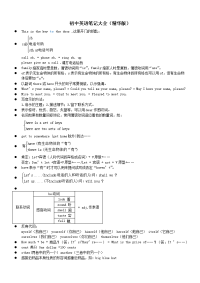 初中英语笔记(精华版)